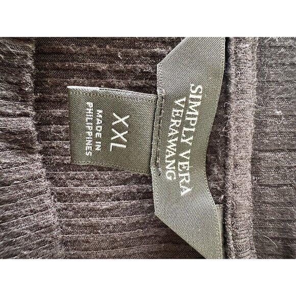 Simply Vera Vera Wang Womens Black Ribbed Sleeveless Twist Front Tank Top XXL - Picture 4 of 7